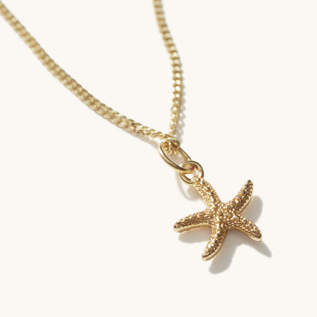 Mini Starfish Necklace Gold